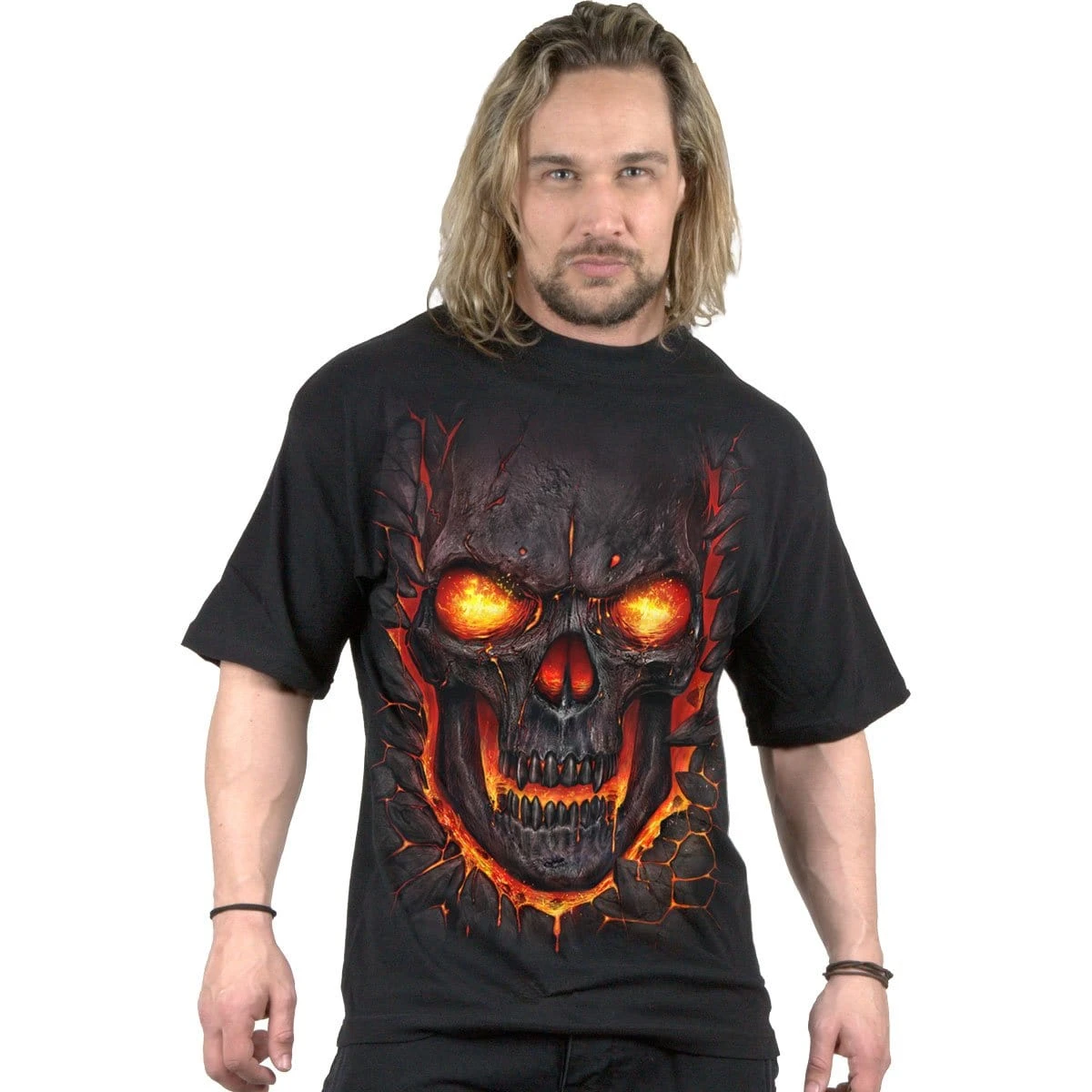 Spiral SKULL LAVA - T-Shirt Black - Image 3