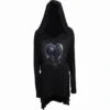 Spiral RAVEN HEART - Black Widow Gothic Hooded Dress