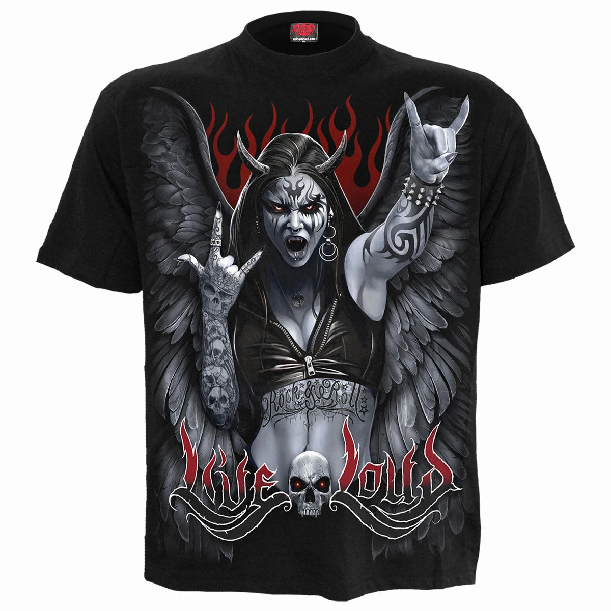 Spiral ROCK LOUD - T-Shirt Black