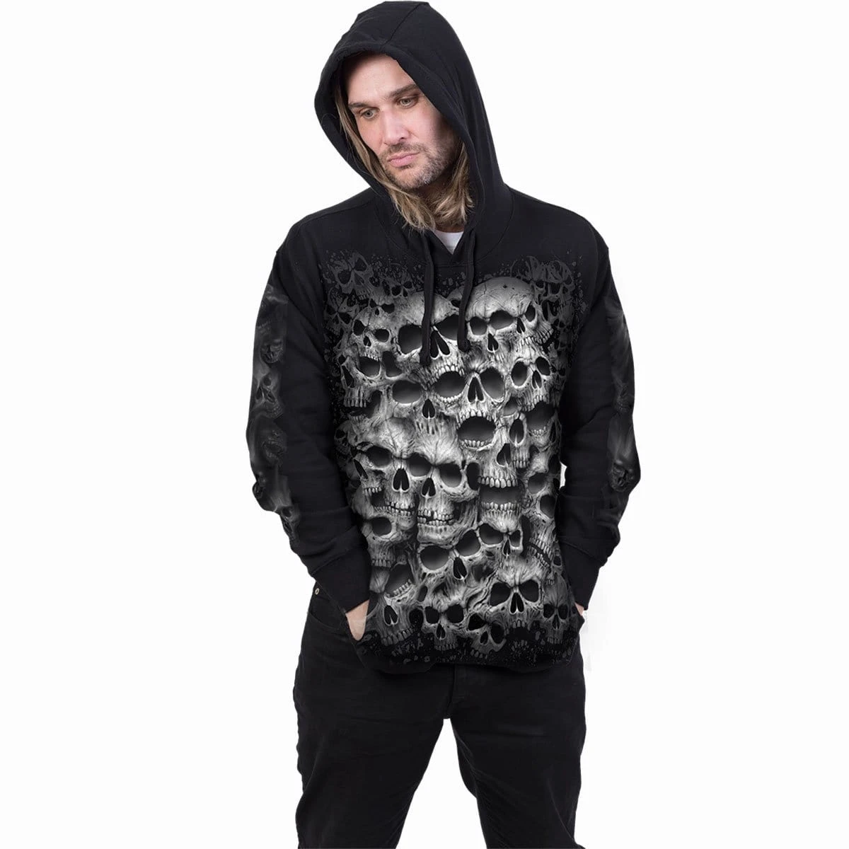 Spiral TWISTED SKULLS - Hoody Black - Image 3