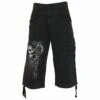 Spiral DEATH FOREVER - Vintage Cargo Shorts 3/4 Long Black