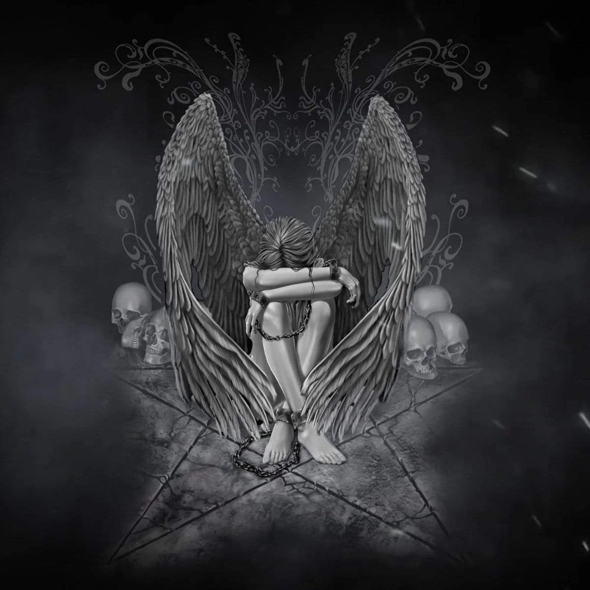 Spiral ENSLAVED ANGEL - Lace Layered Cap Sleeve Top Black - Image 3