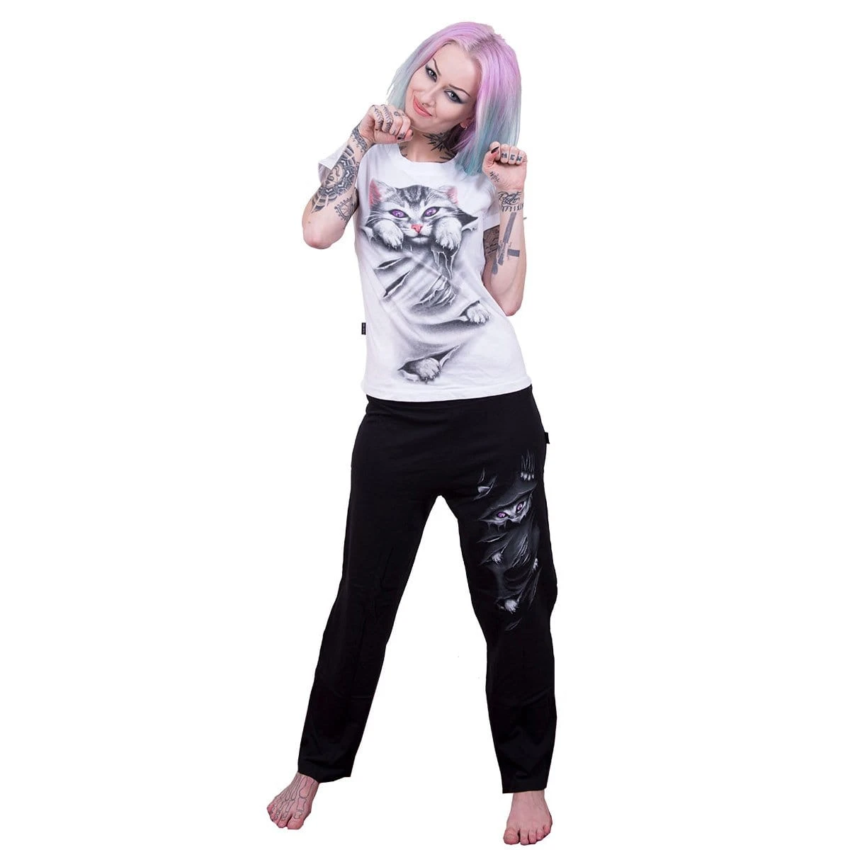 Spiral BRIGHT EYES - 4pc Gothic Pyjama Set - Image 3