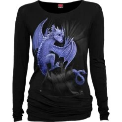 Spiral POCKET DRAGON - Baggy Top Black