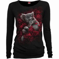 Spiral BED OF ROSES - Baggy Top Black