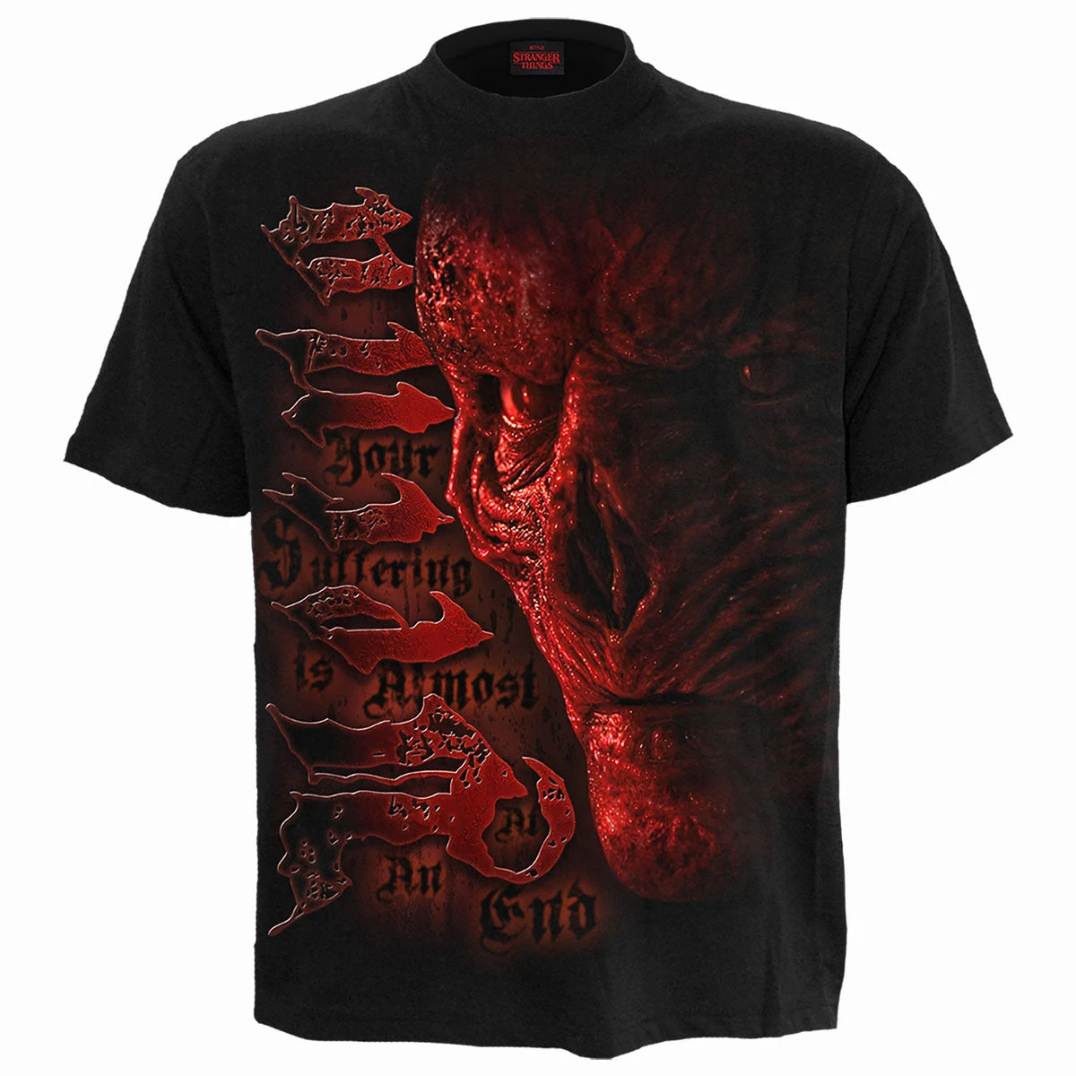 Spiral VECNA - SUFFER - Front Print T-Shirt Black