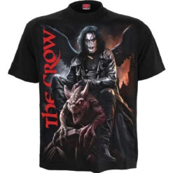 Spiral THE CROW - GARGOYLE - Front Print T-Shirt Black