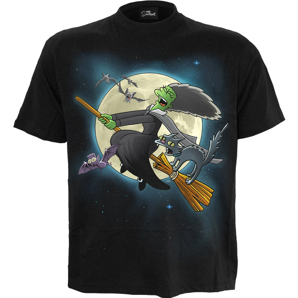 Spiral THE SIMPSONS - MARGE WITCH - Front Print T-Shirt Black