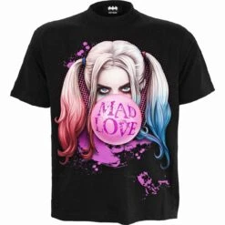 Spiral HARLEY QUINN - MAD LOVE - Front Print T-Shirt Black