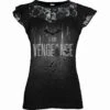 Spiral THE BATMAN - I AM VENGEANCE - Lace Layered Cap Sleeve Top Black