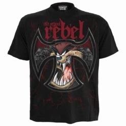 Spiral TAZ - OLD SCHOOL REBEL - Front Print T-Shirt Black