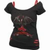 Spiral TWEETY - BORN TO BE WILD - 2in1 Red Ripped Top Black