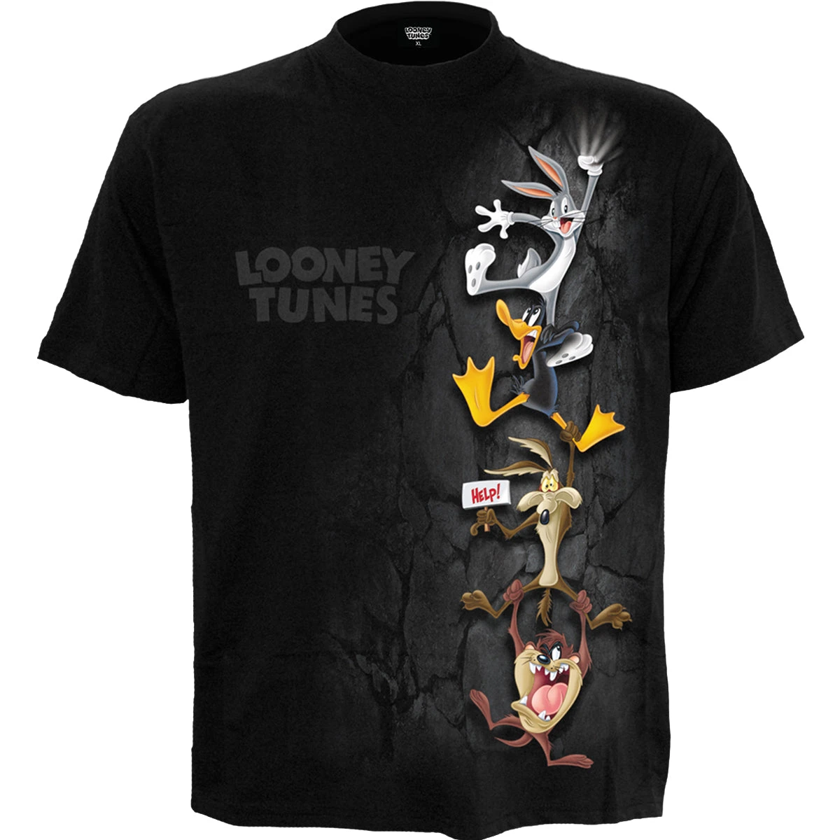 Spiral HANGING TUNES - Front Print T-Shirt Black