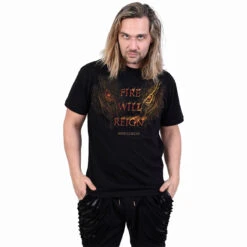Spiral HOD 2 - FIRE WILL REIGN - Front Print T-Shirt Black