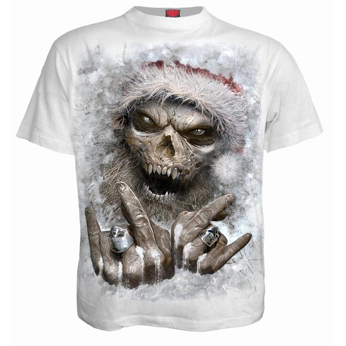 Spiral ROCK SANTA - T-Shirt White