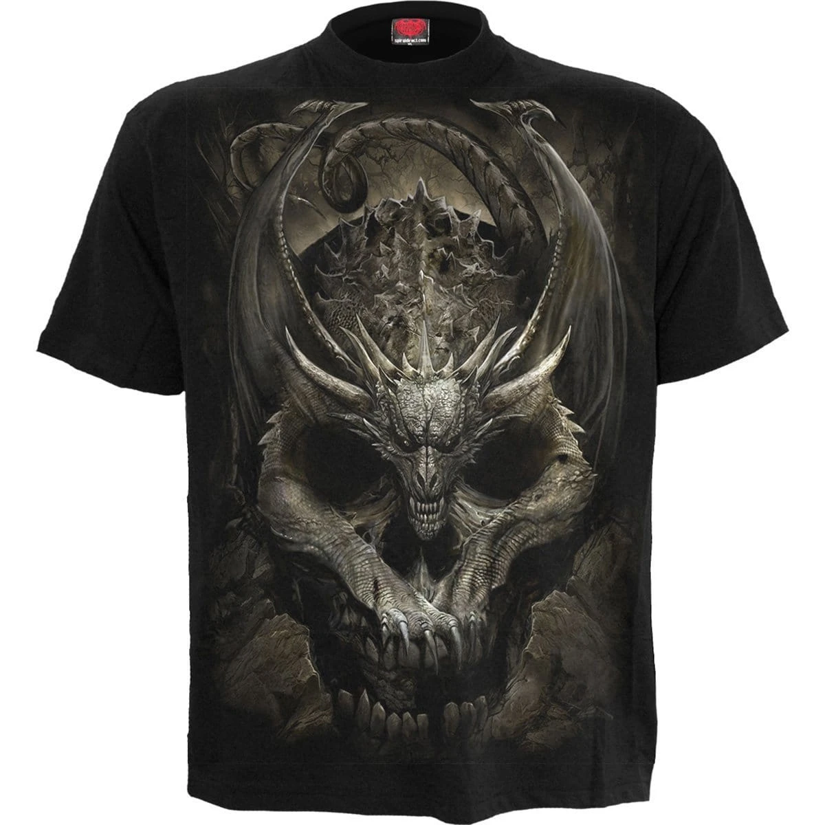 Spiral DRACO SKULL - T-Shirt Black