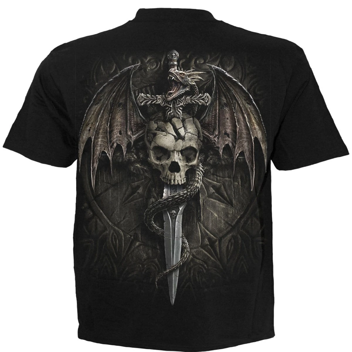 Spiral DRACO SKULL - T-Shirt Black - Image 2