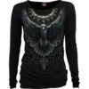 Spiral RAVEN SKULL - Baggy Top Black