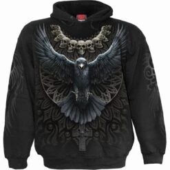 Spiral RAVEN SKULL - Hoody Black