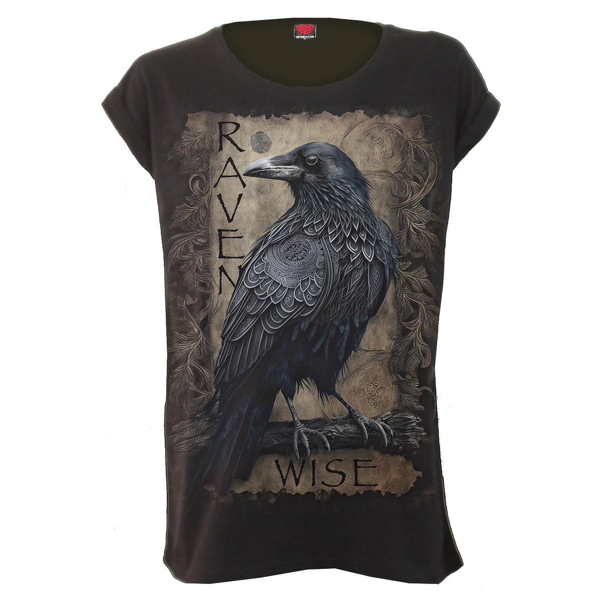 Spiral RAVEN WISE - Turnup Sleeve Loosefit Tee
