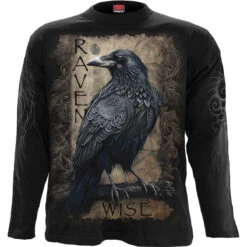 Spiral RAVEN WISE - Longsleeve T-Shirt Black