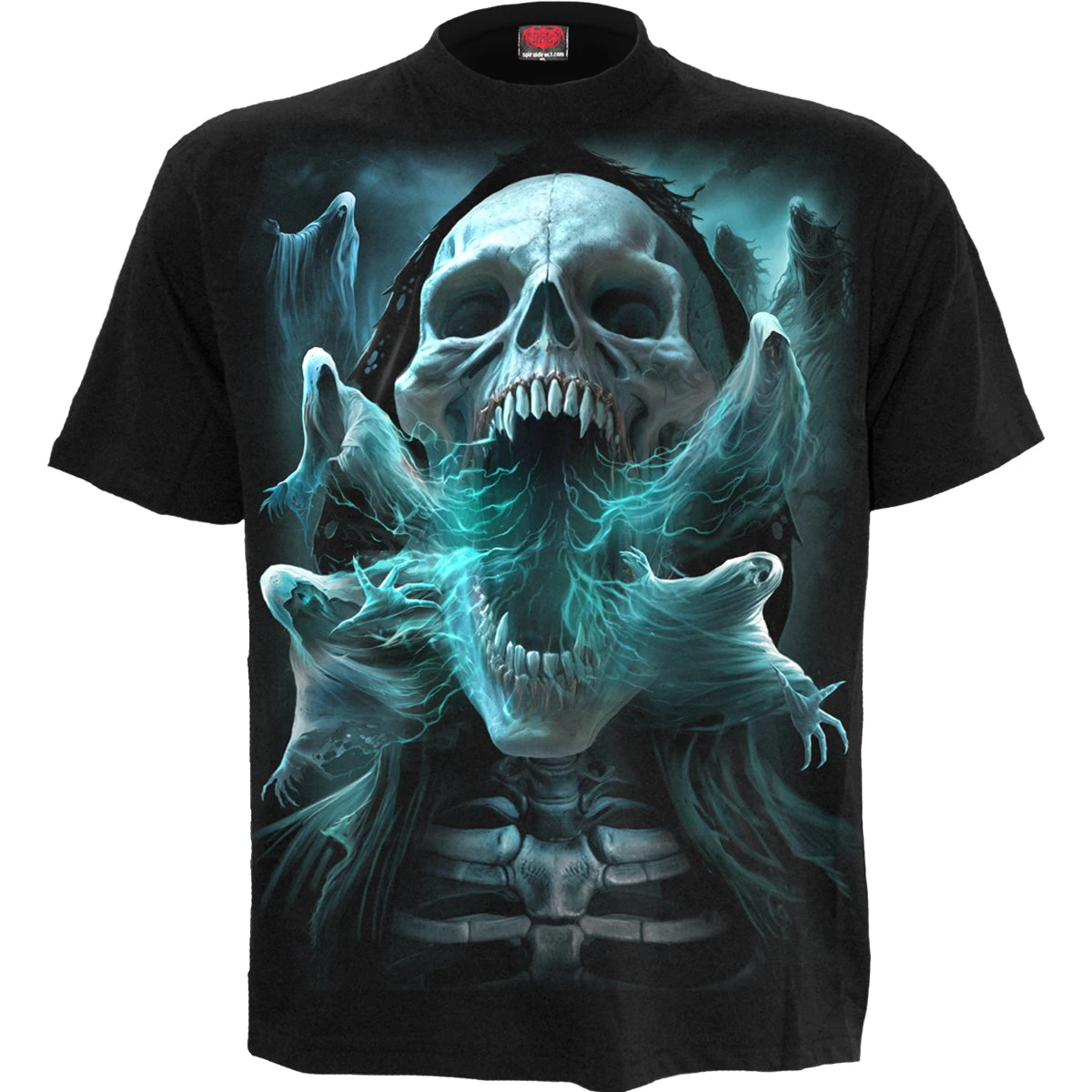 Spiral GHOST SKULL - T-Shirt Black