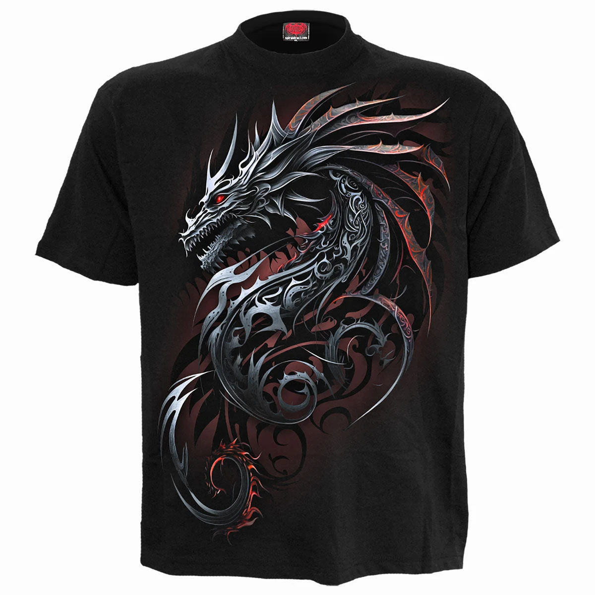Spiral DRAGON SHARDS - Front Print T-Shirt Black