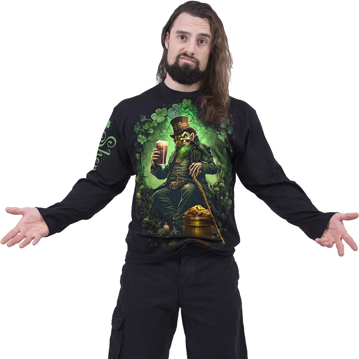 Spiral SHENANIGANS - Longsleeve T-Shirt Black - Image 3