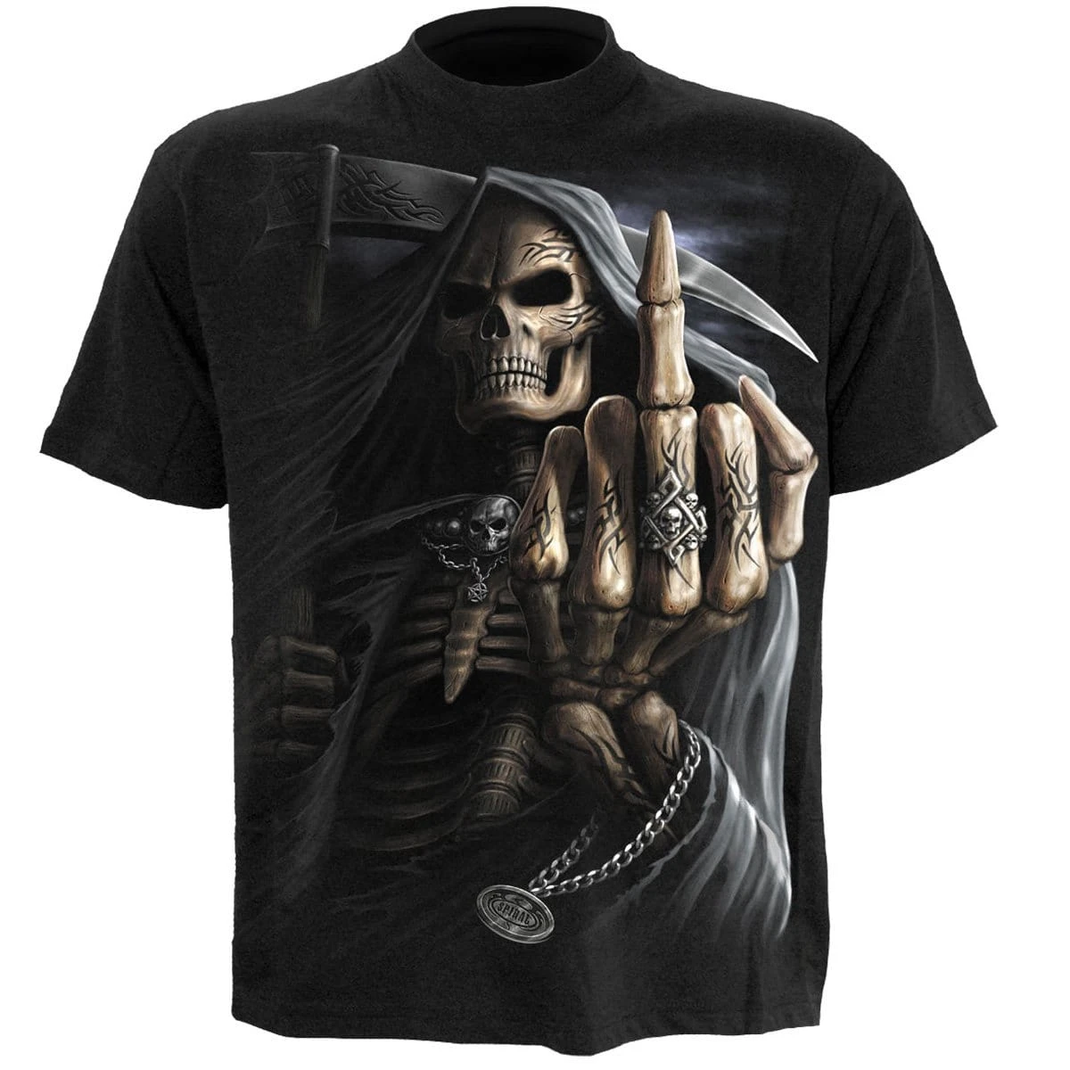 Spiral BONE FINGER - T-Shirt Black