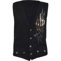 Spiral BONE FINGER - Gothic Waistcoat Four Button With Lining