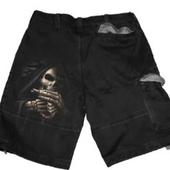 Spiral BONE FINGER - Vintage Cargo Shorts Black