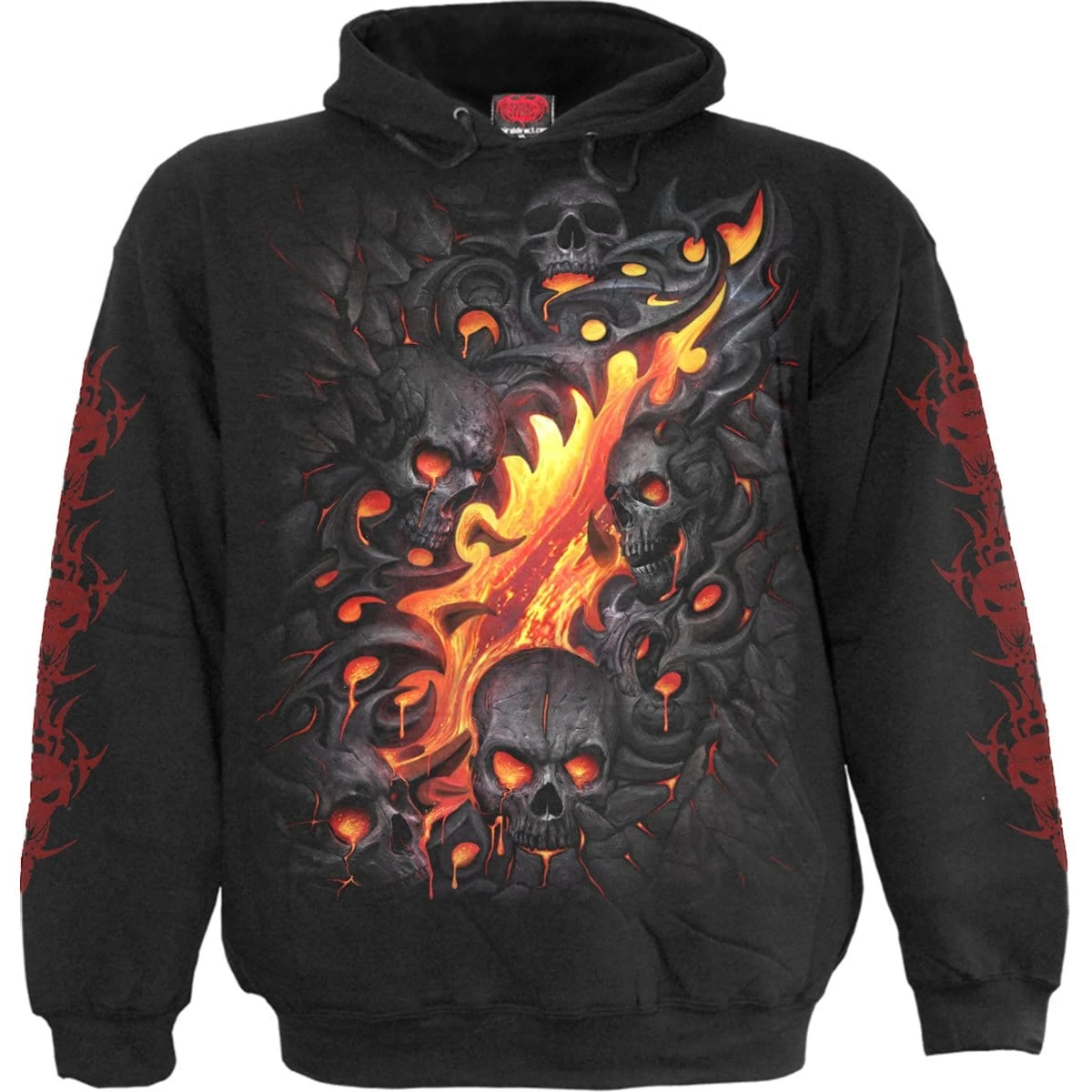 Spiral SKULL LAVA - Kids Hoody Black