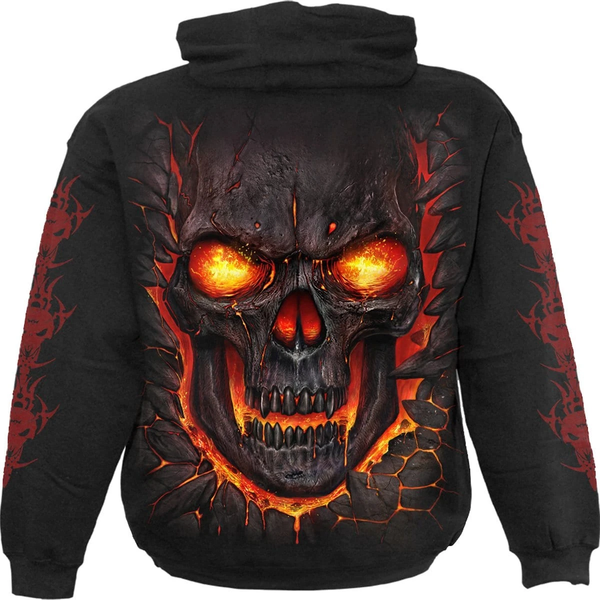 Spiral SKULL LAVA - Kids Hoody Black - Image 2
