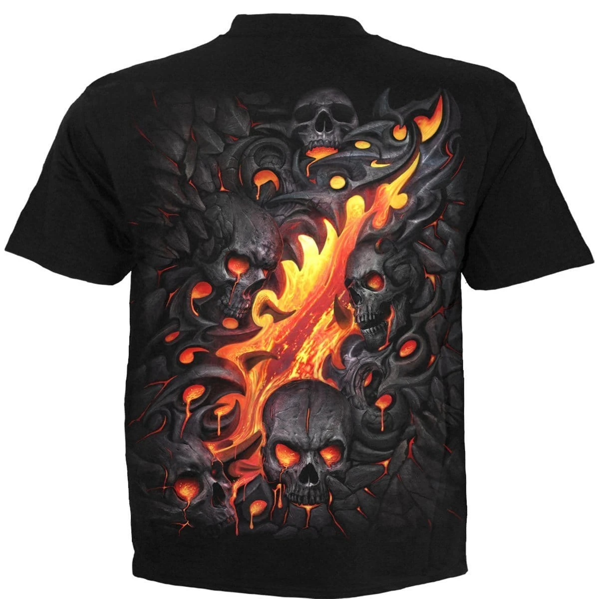 Spiral SKULL LAVA - T-Shirt Black - Image 2