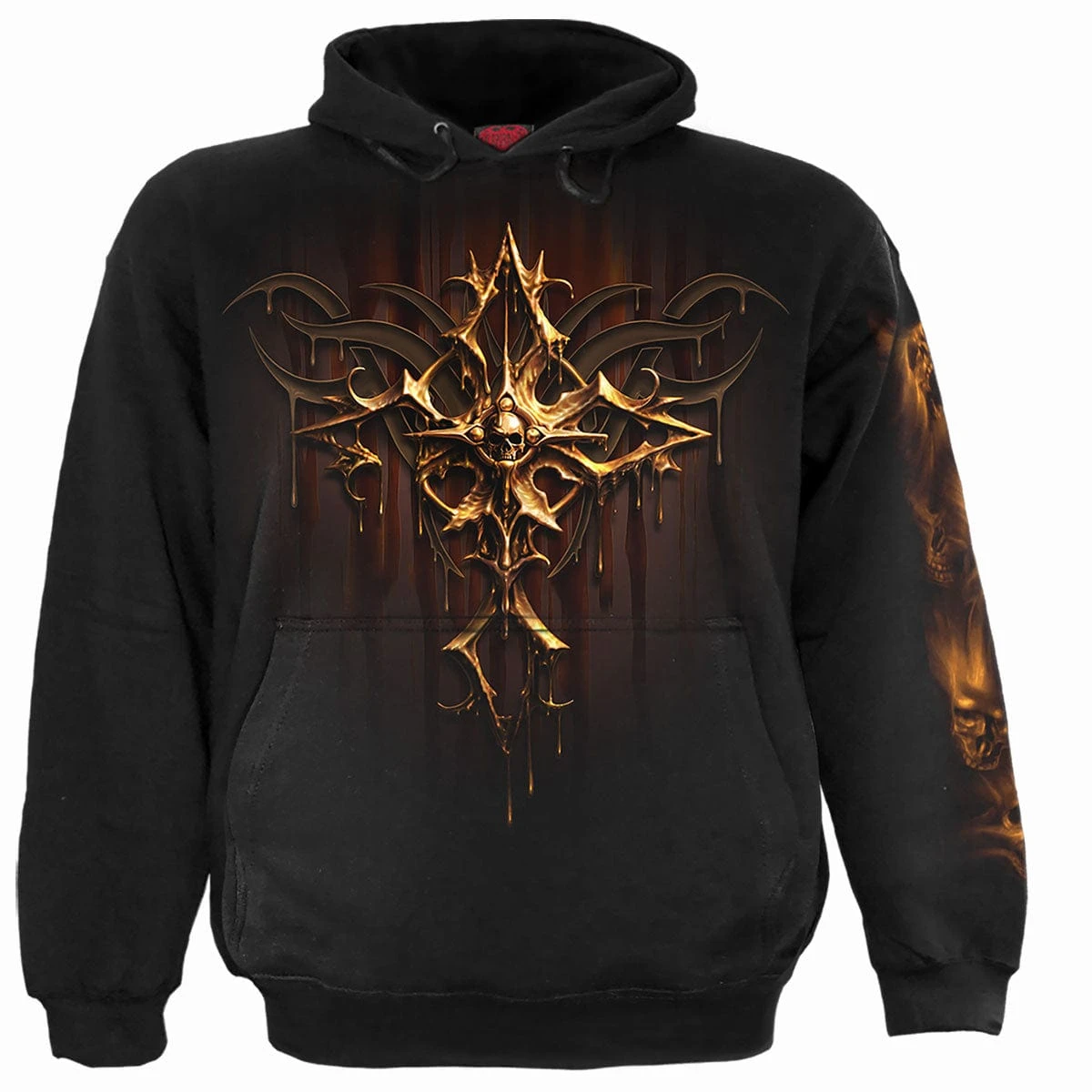 Spiral DRIPPING GOLD - Hoody Black