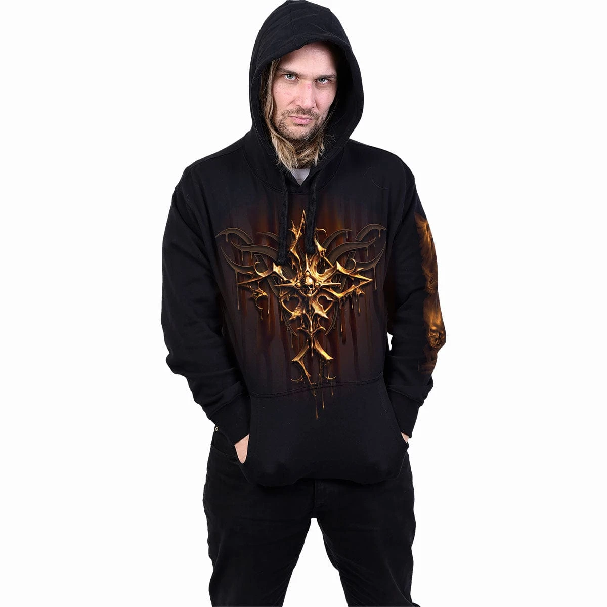 Spiral DRIPPING GOLD - Hoody Black - Image 3