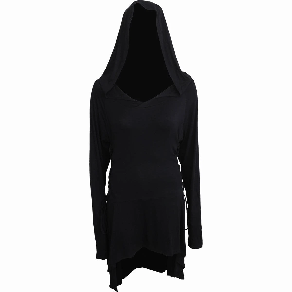 Spiral GOTHIC ELEGANCE - Black Widow Gothic Hooded Dress