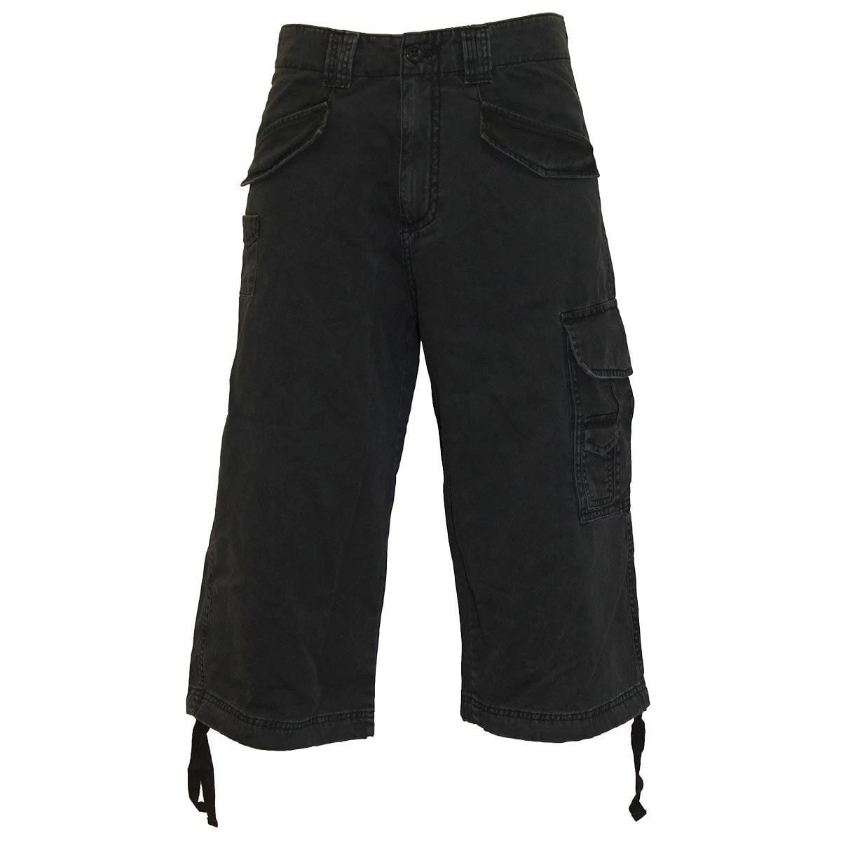Spiral METAL STREETWEAR - Vintage Cargo Shorts 3/4 Long Black