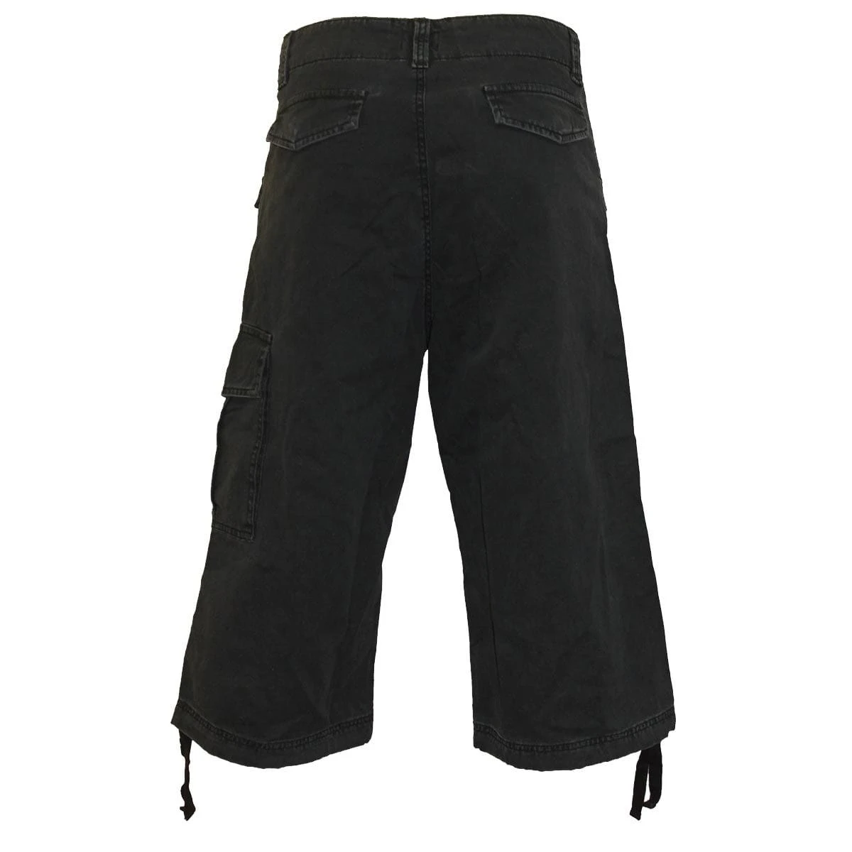 Spiral METAL STREETWEAR - Vintage Cargo Shorts 3/4 Long Black - Image 2