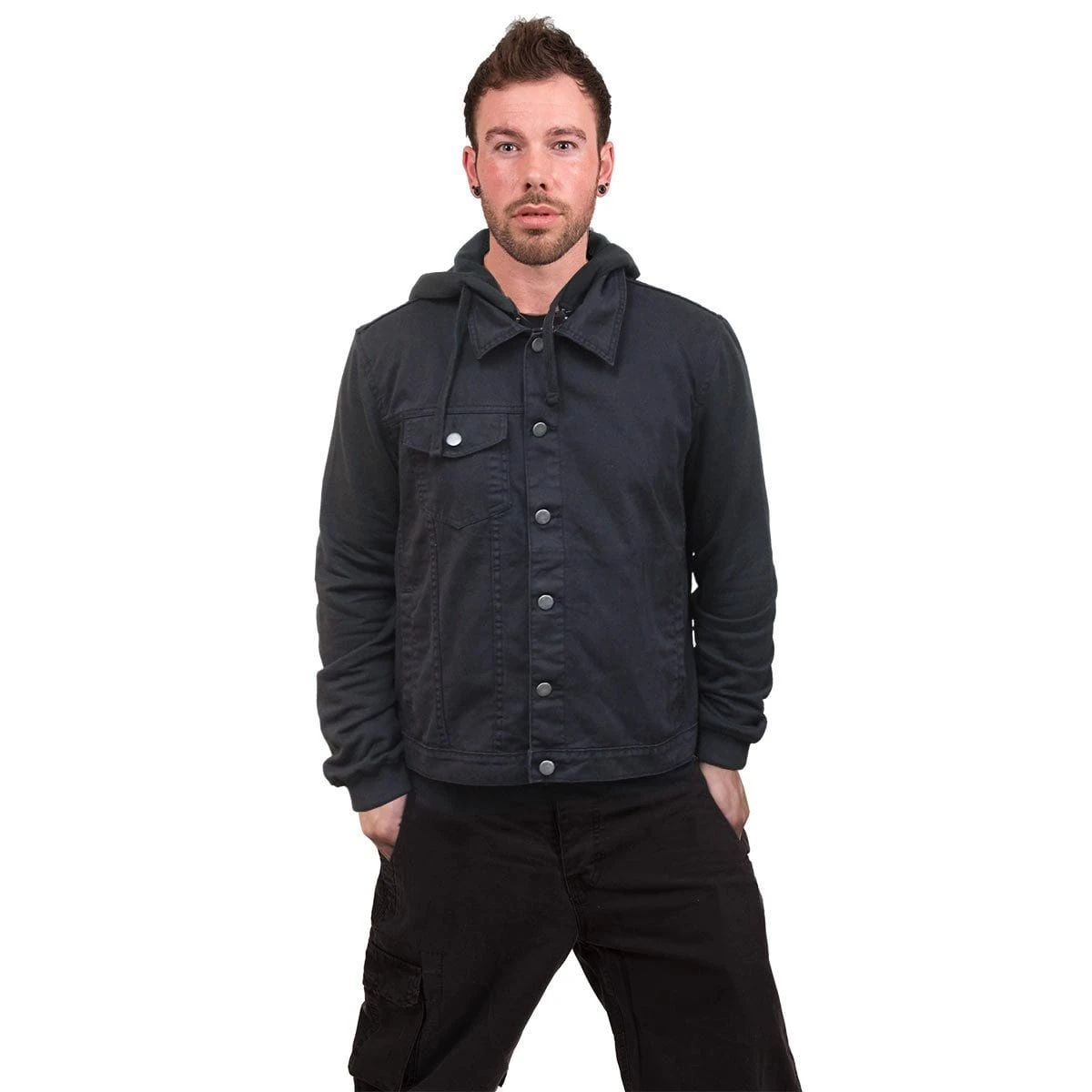 Spiral URBAN FASHION - Hooded Shacket Black - Image 3