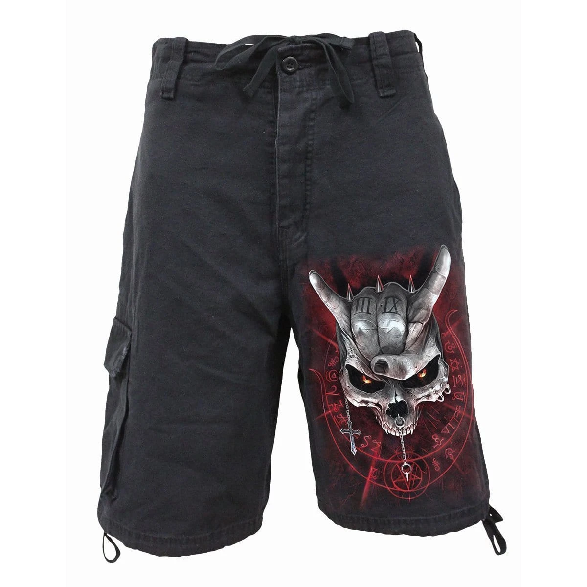 Spiral NEVER TOO LOUD - Vintage Cargo Shorts Black