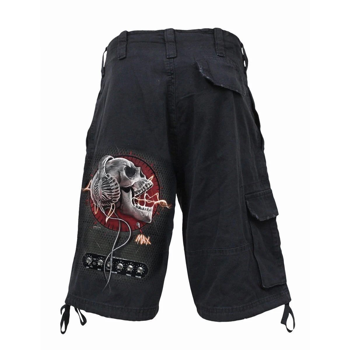 Spiral NEVER TOO LOUD - Vintage Cargo Shorts Black - Image 2