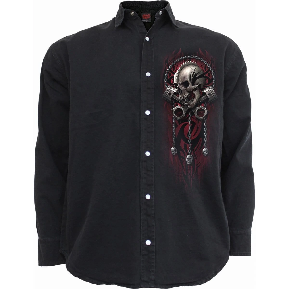 Spiral SOUL RIDER - Longsleeve Stone Washed Worker Black