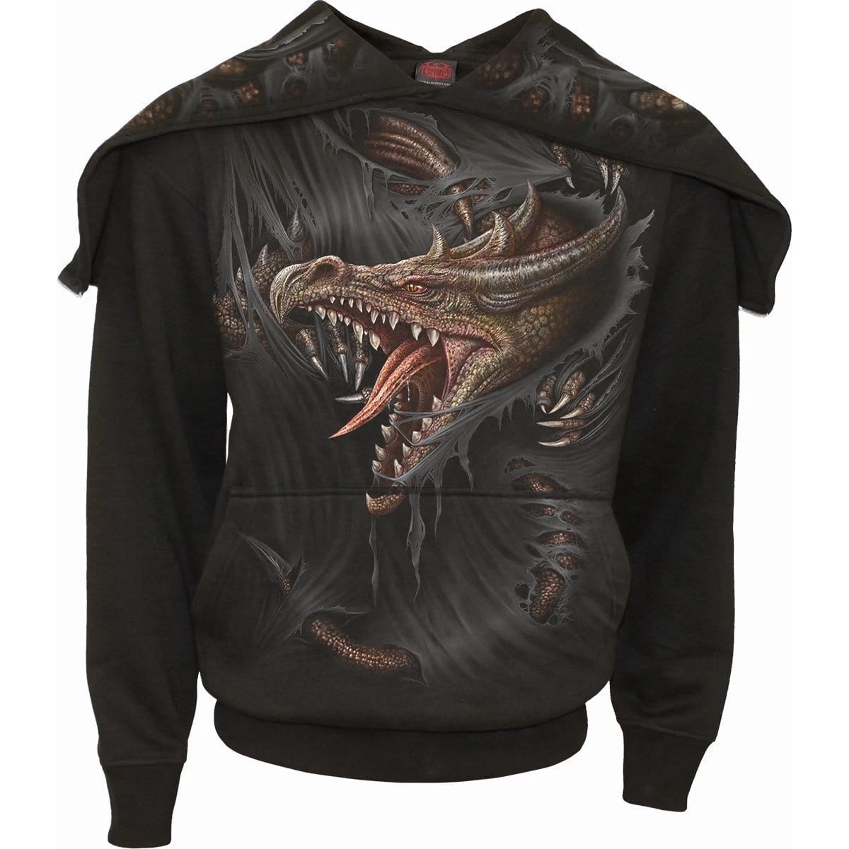 Spiral BREAKING OUT - Split Zip Hoody Black