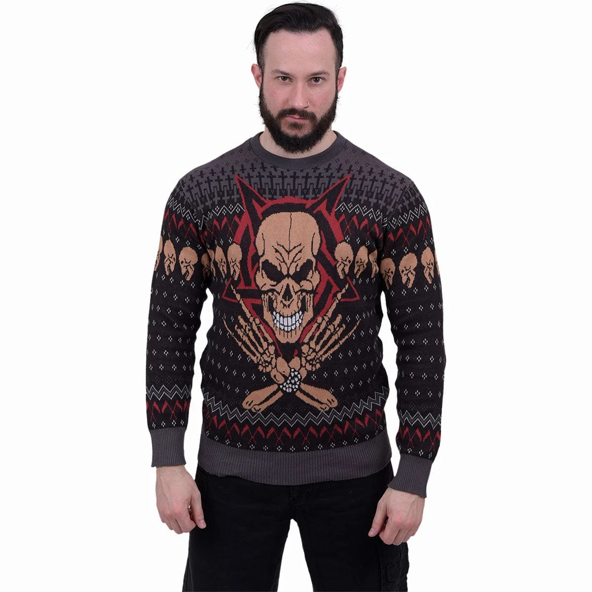 Spiral EVIL ROCK - Knitted Wrap Jumper - Image 4