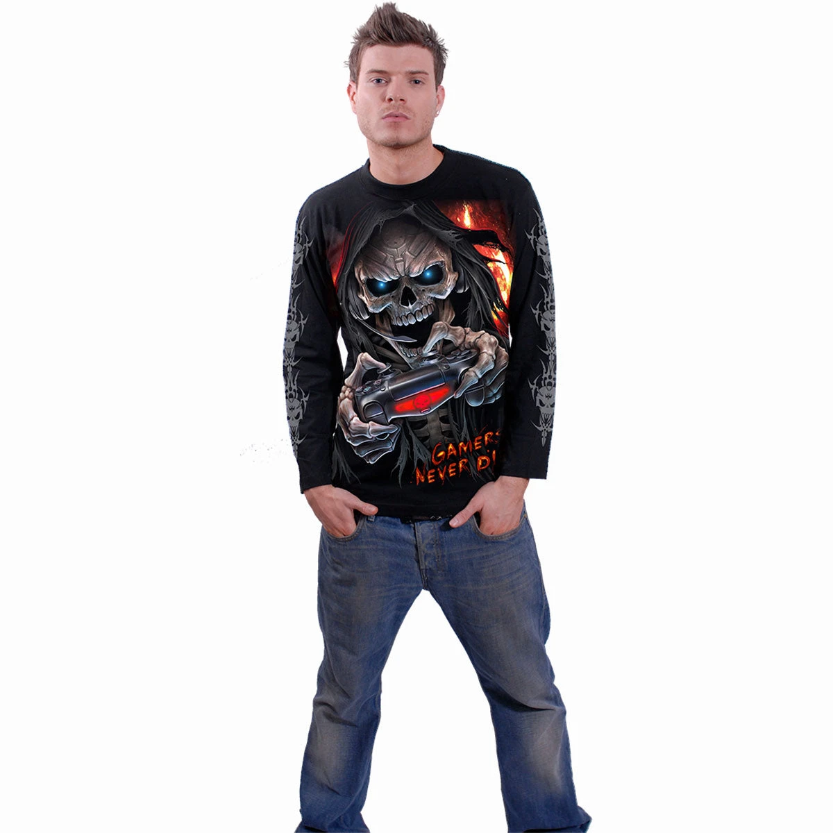 Spiral RESPAWN - Longsleeve T-Shirt Black - Image 3