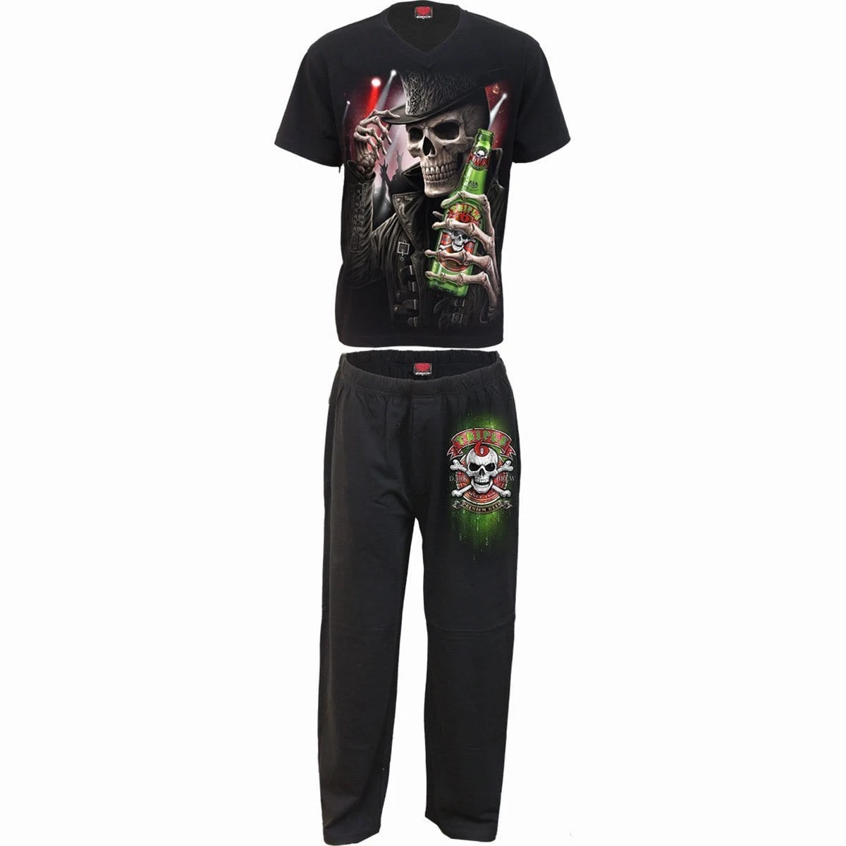 Spiral TRIPLE 6 - 4pc Mens Gothic Pyjama Set