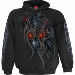 Spiral STEAMPUNK SKULL - Hoody Black