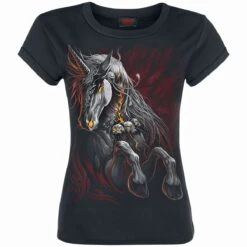 Spiral INFERNAL UNICORN - Girls Boatneck Cap Sleeve T-Shirt