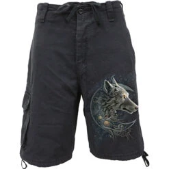 Spiral CELTIC WOLF - Vintage Cargo Shorts Black